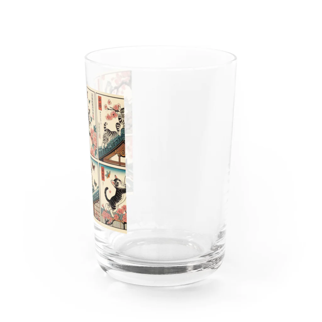 猫LOVE items Noahの猫LOVE items 鯖虎　雉虎 Water Glass :right