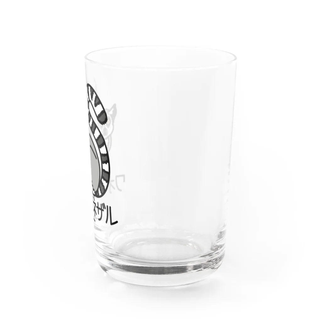 オガワユミエの05ワオキツネザル（キャラ） Water Glass :right