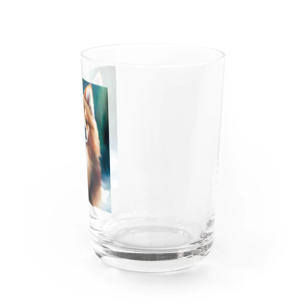 海坊主のポメラニアンのポーくん Water Glass :right