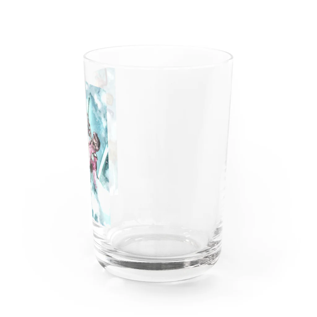 むぎちゃさぼてんの青に浮く Water Glass :right