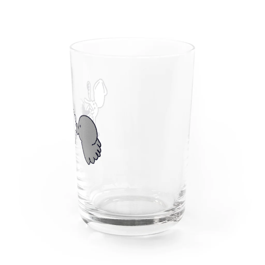 もくモカのイカとタコの争いに巻き込まれるおばけ Water Glass :right