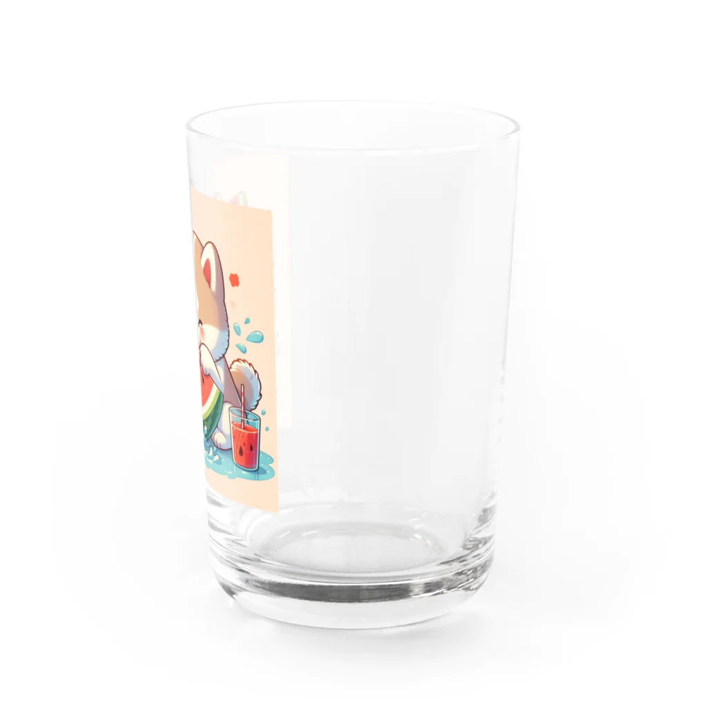 あきた犬くんのあきた犬くん（スイカ） Water Glass :right