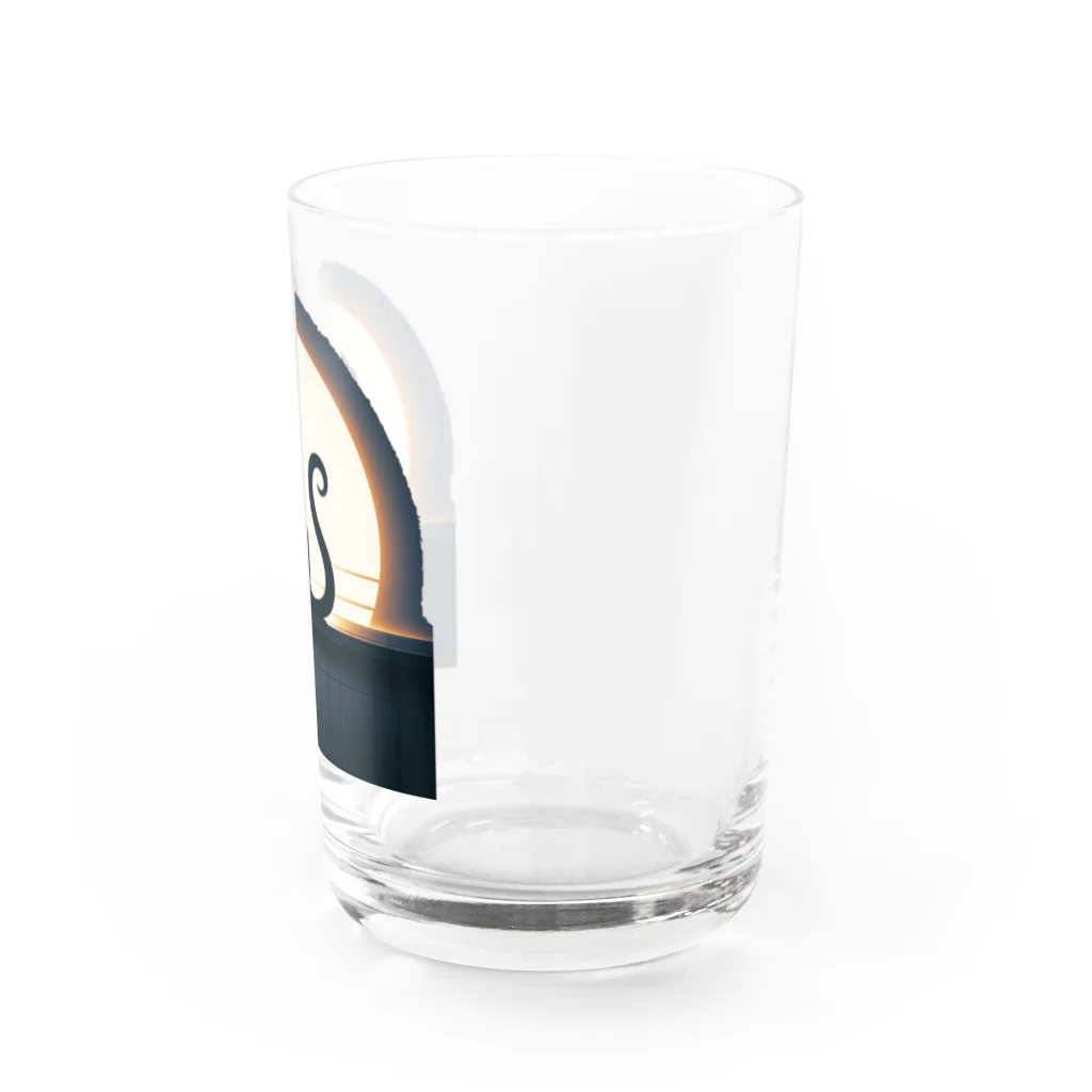 万事屋の猫のシルエットが美しい Water Glass :right