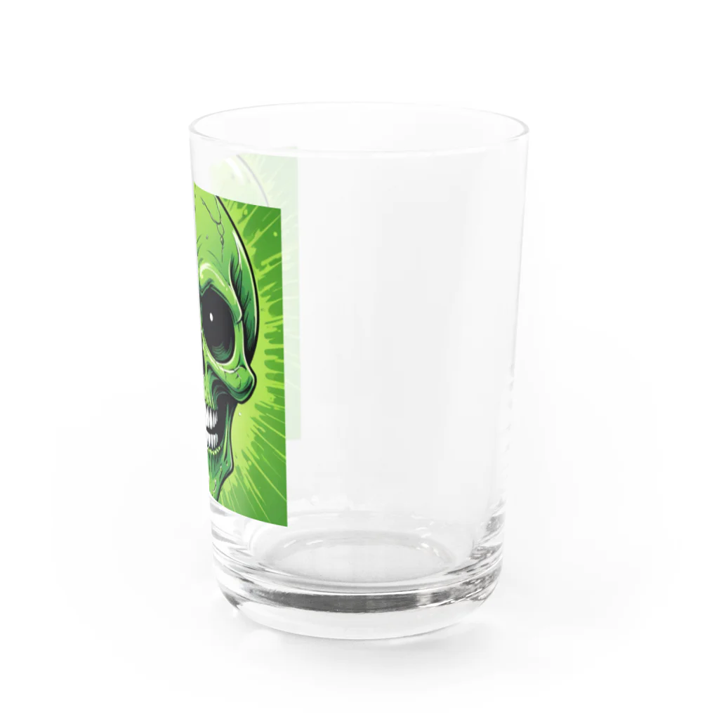 norimitu-の恐怖の緑髑髏グッズ Water Glass :right