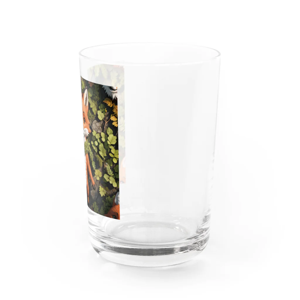 mibusenaの寝っ転がるキツネ Water Glass :right