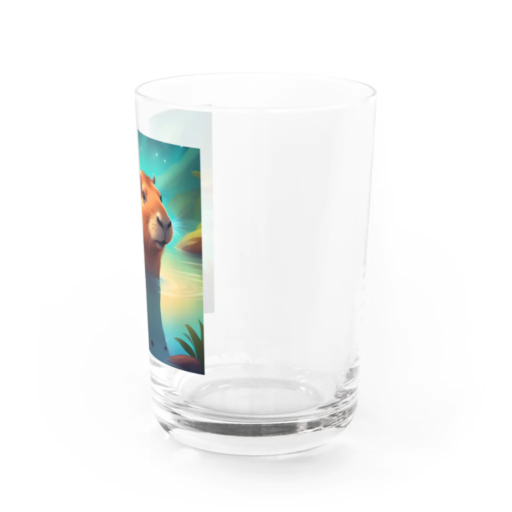 pipi_popoのかわいいカピバラ Water Glass :right