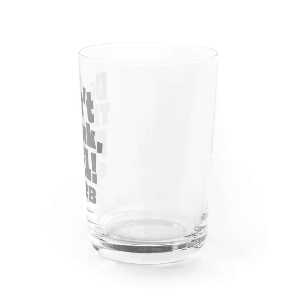 ゴルフバカイラストレーター野村タケオのNOM SHOPのDon't think, FEEL!　グッズ Water Glass :right