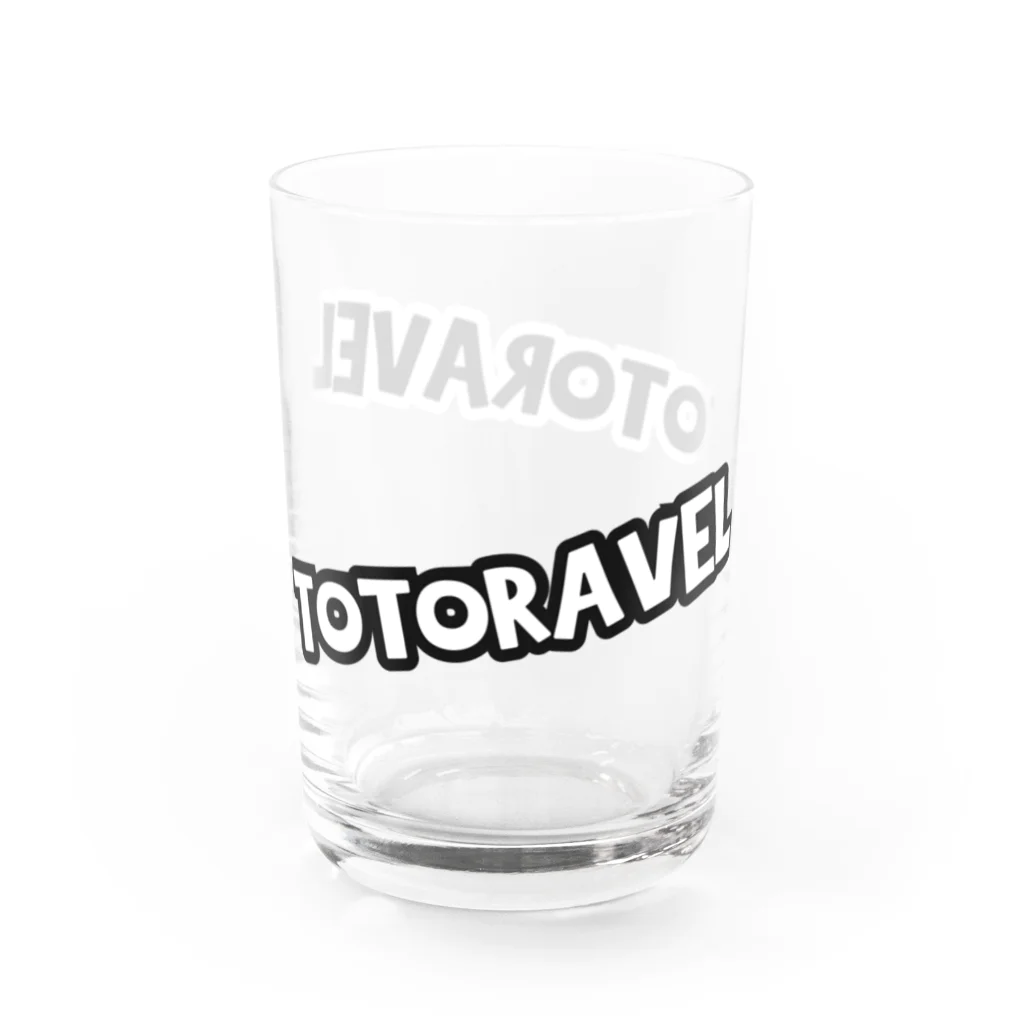 トトラベル - TOTORAVELのグラス（ブラック＆ホワイト文字ロゴ） Water Glass :right