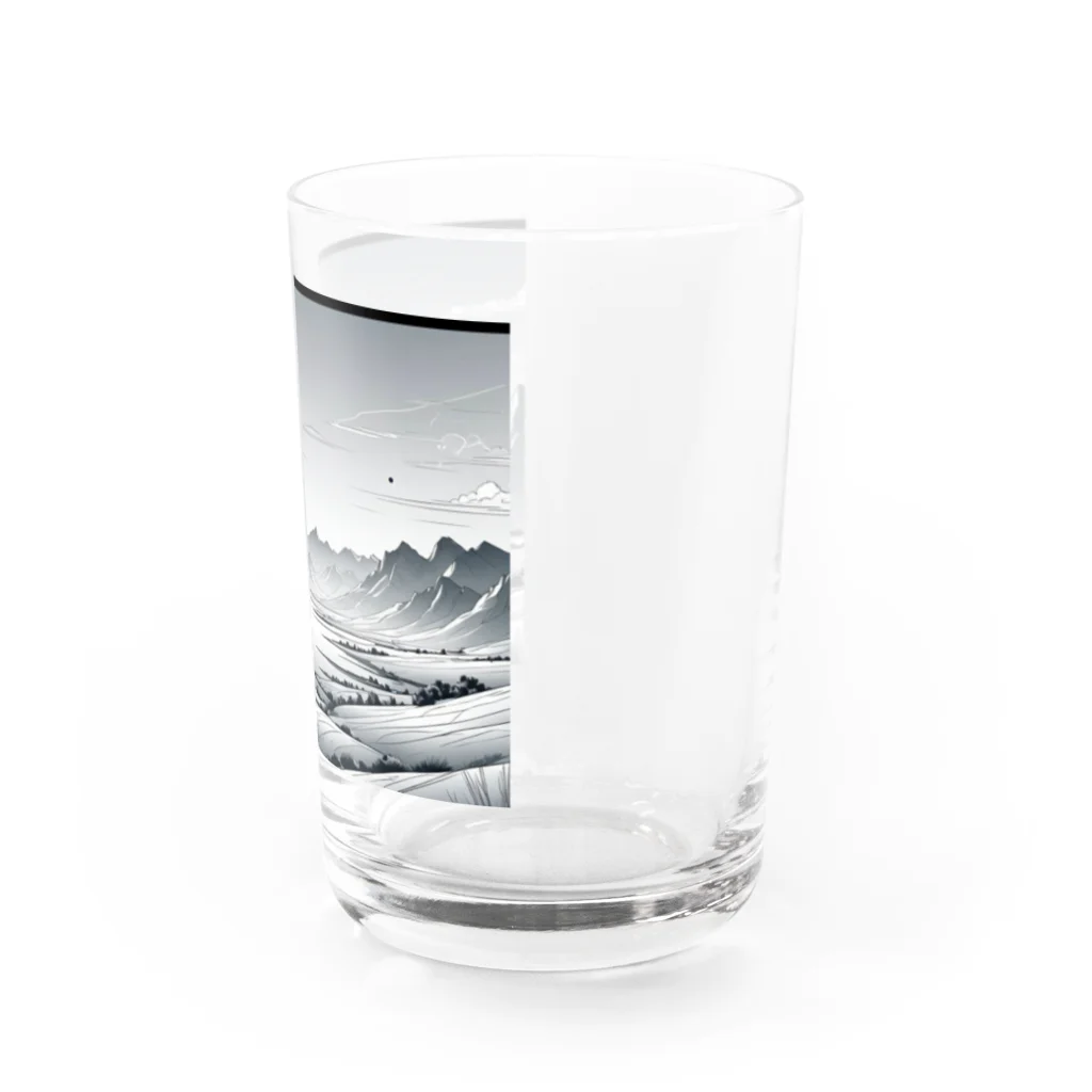 aICreationのモノクロの雪景色 Water Glass :right