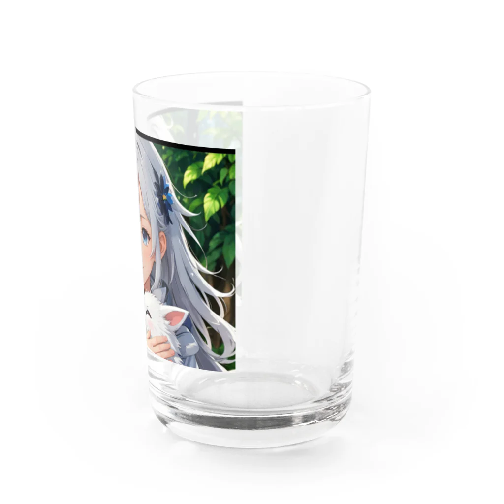 巫女スタぐらむのだっこされる神様 Water Glass :right