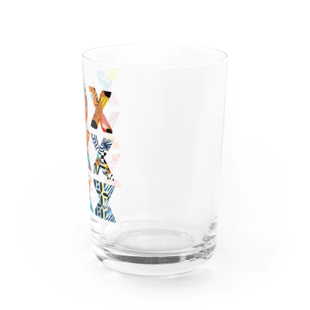 Chi3のxxxxxxxx カラフル・クロス：多様性の融合 Water Glass :right