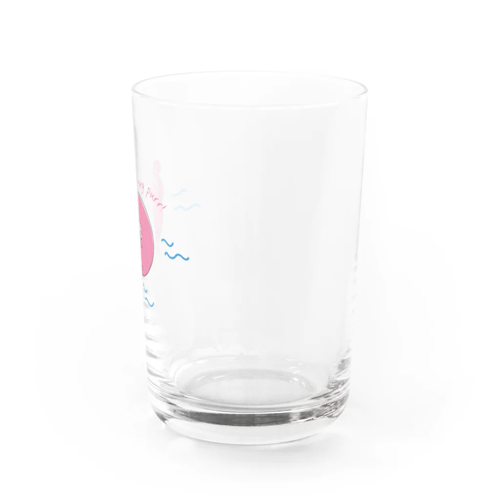 MaruSekaiのSwiming Purr! グラス　 Water Glass :right