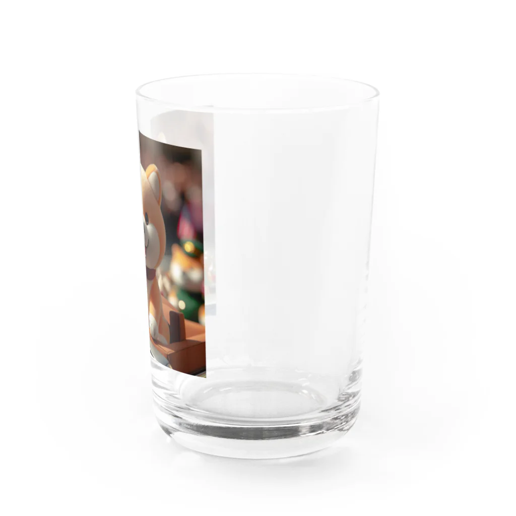 dcgnori／ワンコ画像の凱旋パレードメダリスト柴犬 Water Glass :right