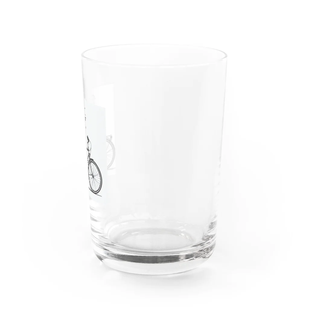 二宮大輔の自転車ロゴ Water Glass :right