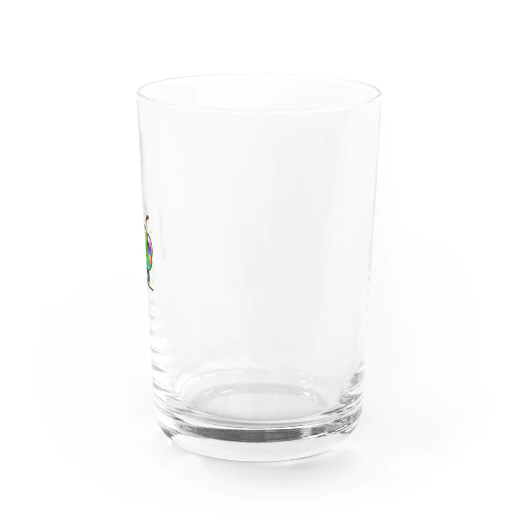 たんたん狸の不気味で可愛い森の不気味で可愛いバッタ001 Water Glass :right