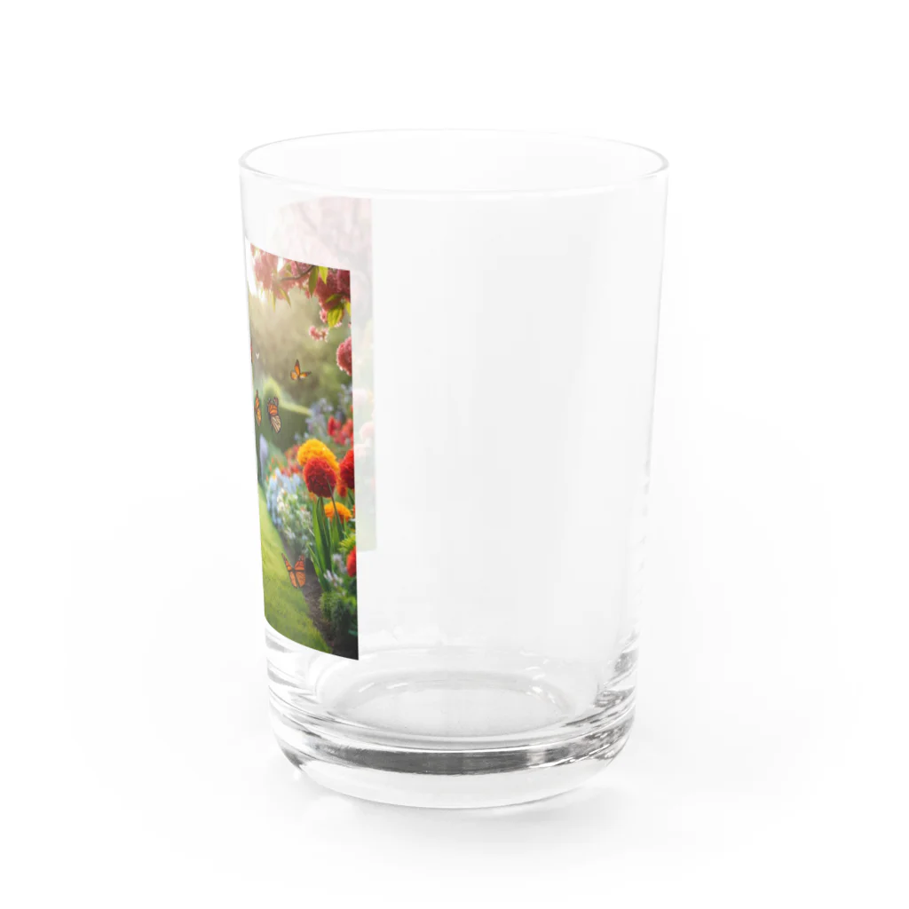 JAMnano1837の猫 in 花園 Water Glass :right