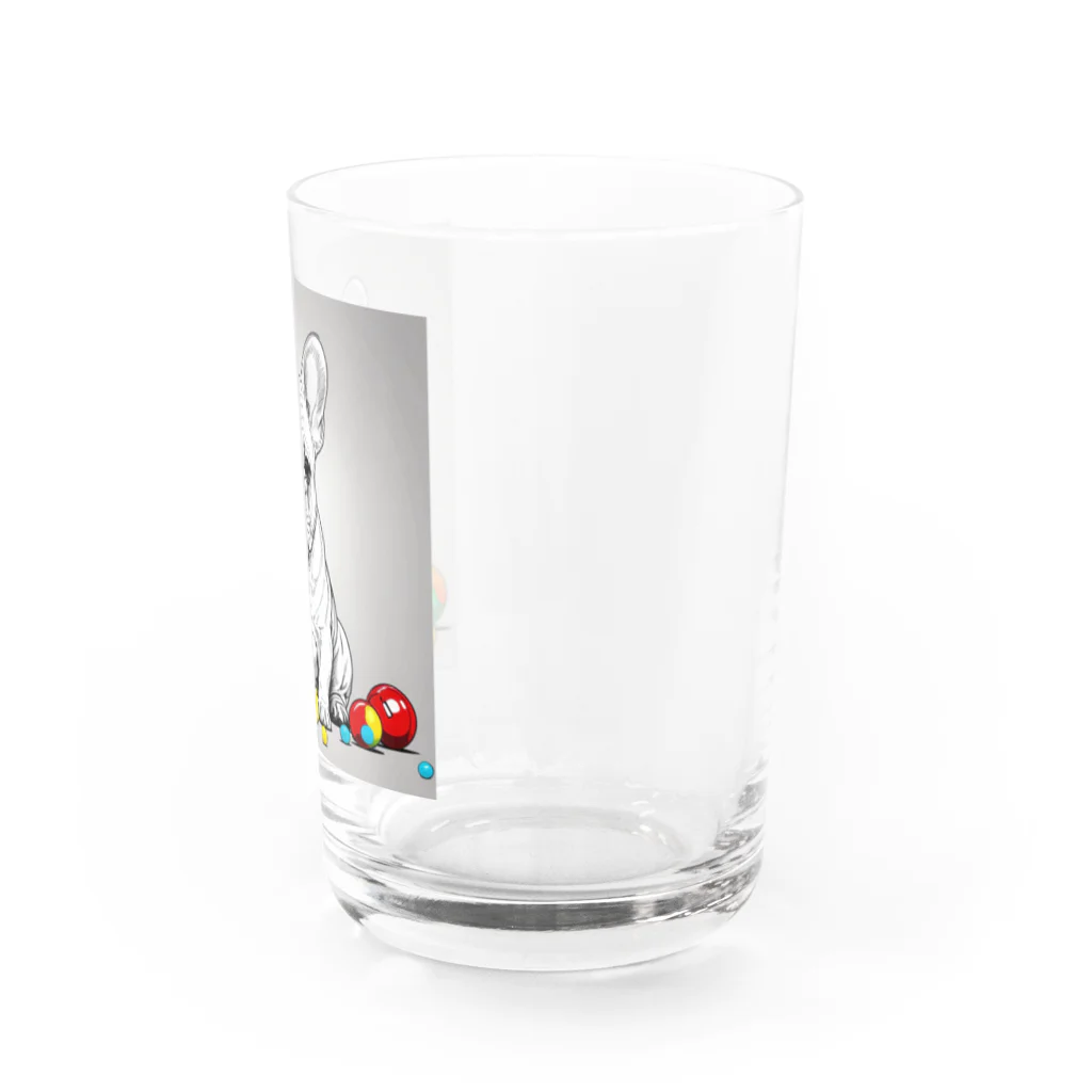 morisutoのいたずら好きなフレンチブルドッグ Water Glass :right