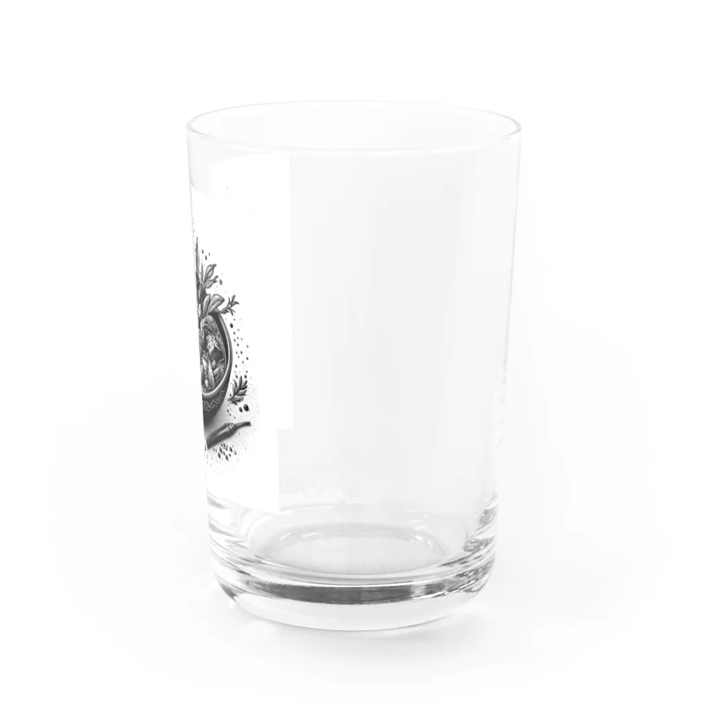 アミュペンのホットなスパイス、アツアツのカレー Water Glass :right