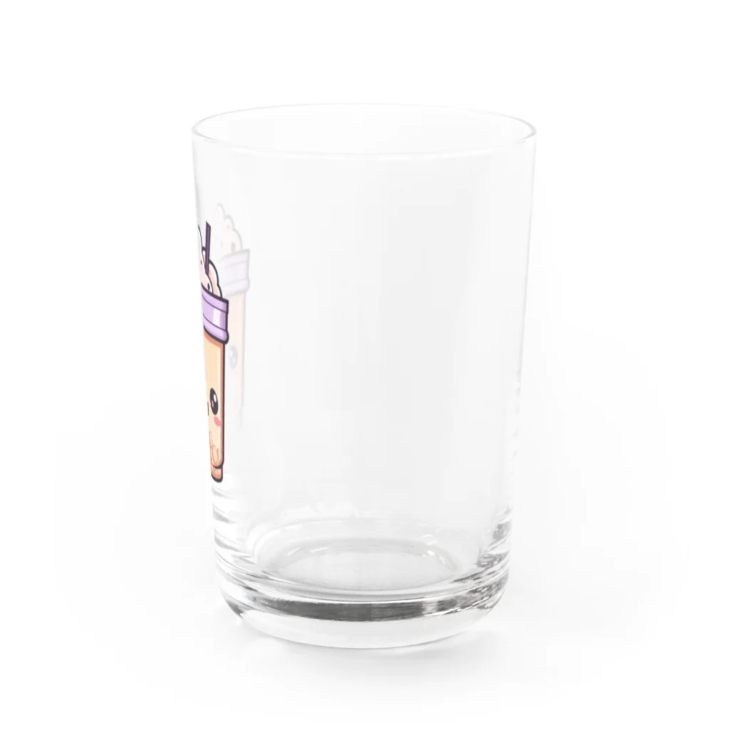 Vasetti_pressの可愛い紫タピオカミルクティー Water Glass :right