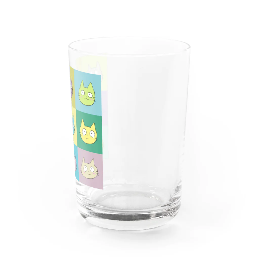 でんぼうのねこがいっぱいいる Water Glass :right
