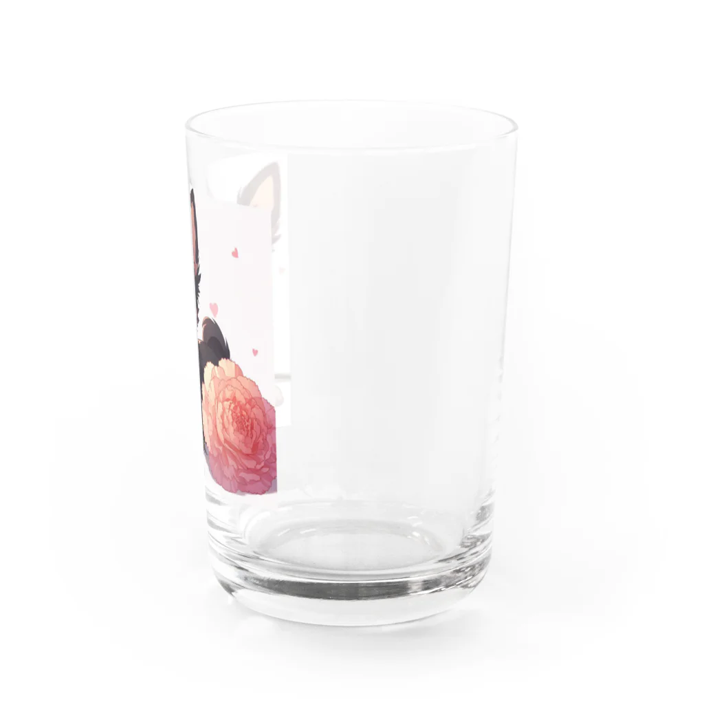 ケモ耳男子のチワワ君 母の日 Water Glass :right