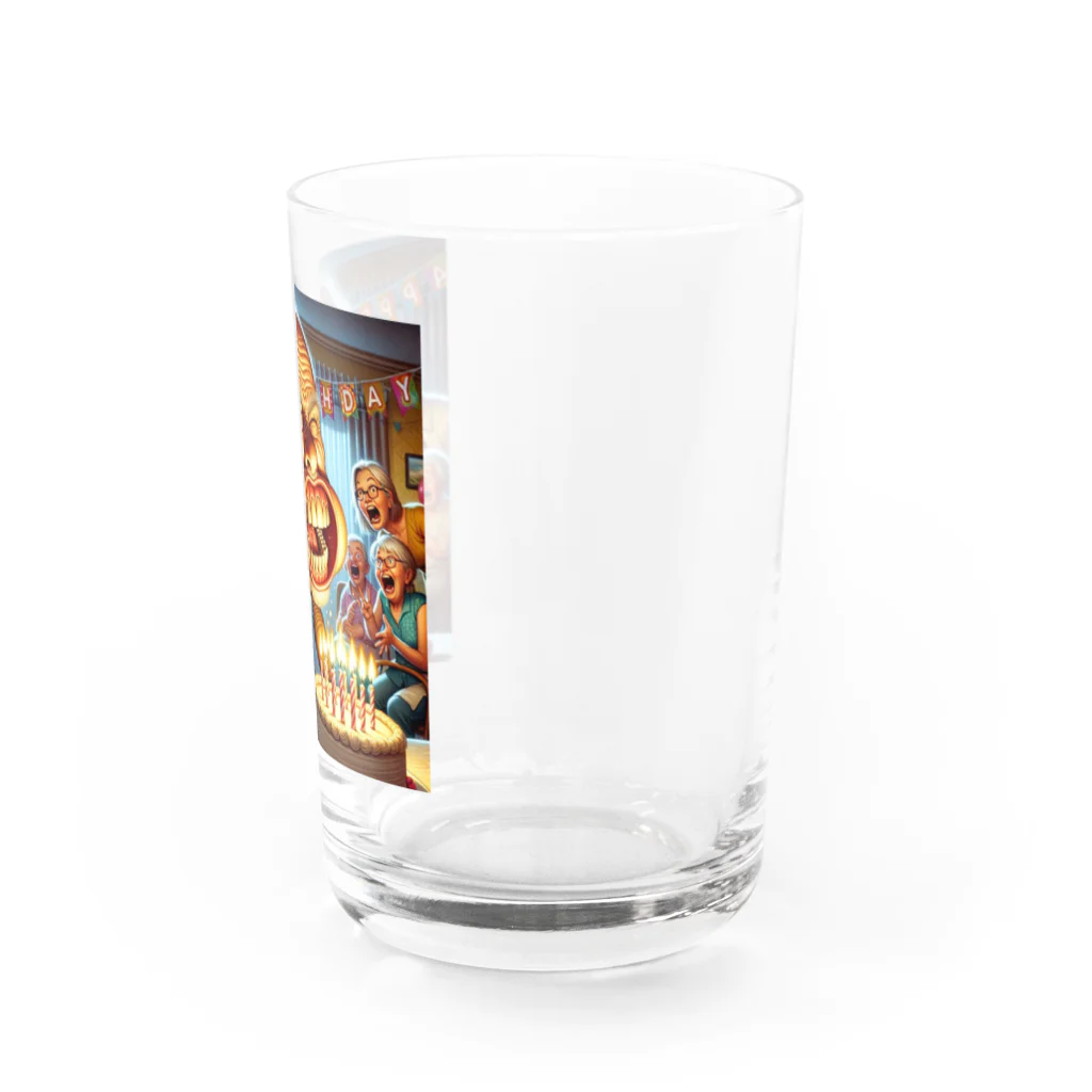 万銭ショップのおじいちゃん誕生日おめでとう Water Glass :right