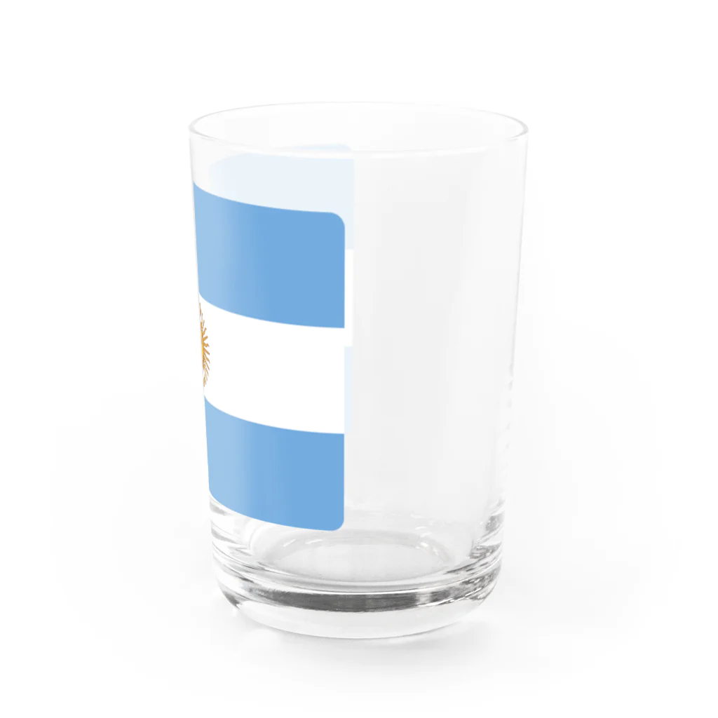 お絵かき屋さんのアルゼンチンの国旗 Water Glass :right