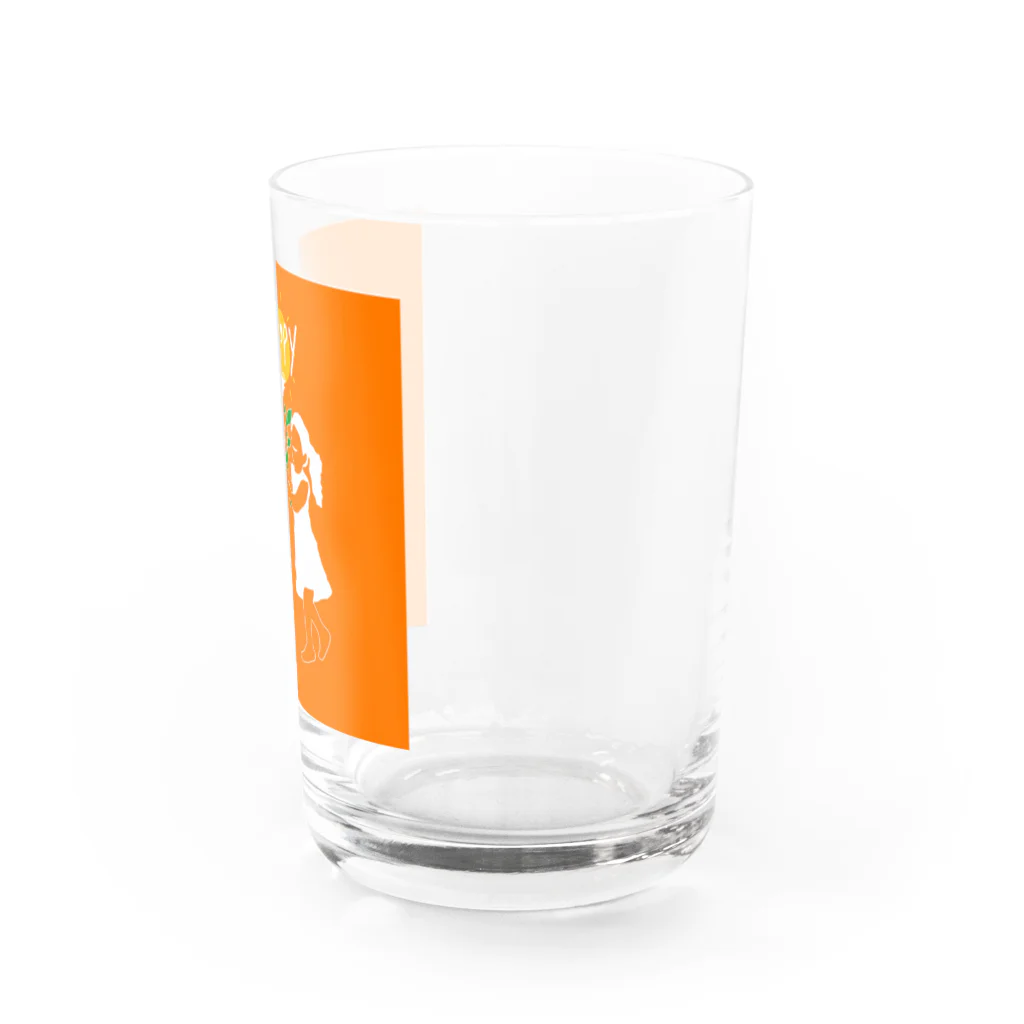 やさしい時間のオレンジ"Happy" Water Glass :right