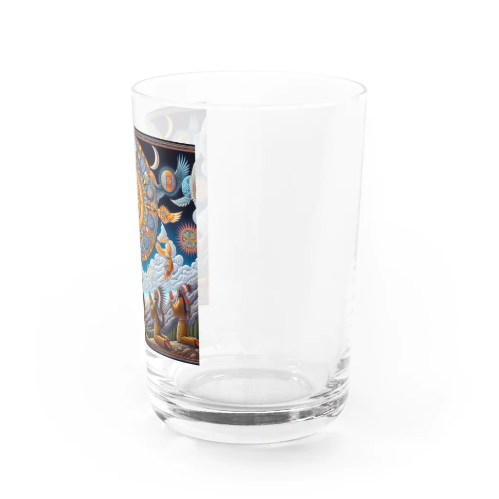 MKTU51の月　太陽　大地への祈り3 Water Glass :right