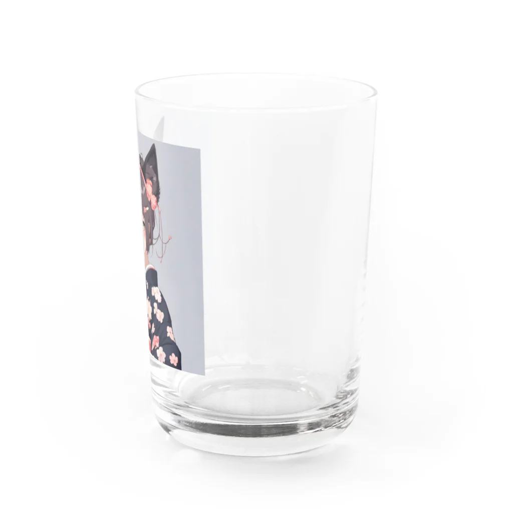 ショコラの和服に獣耳 Water Glass :right