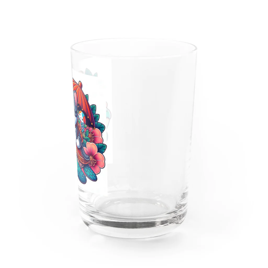 SOU＆SOUの亀乗り子猫 Water Glass :right