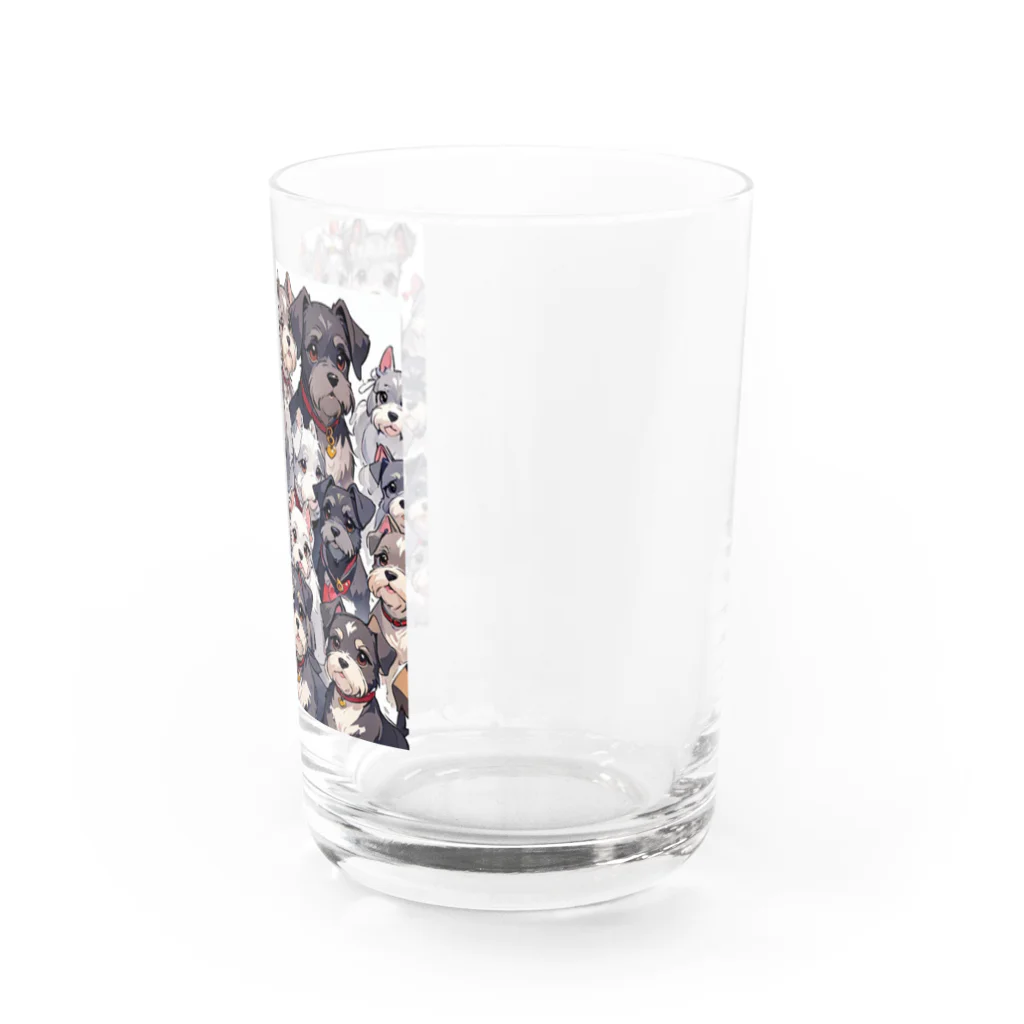 ATOMパパのミニチュアシュナウザー Water Glass :right