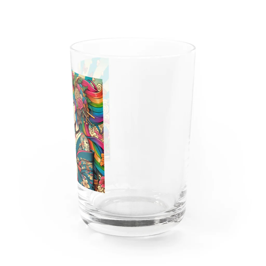 momonekokoのアイスと着物 Water Glass :right