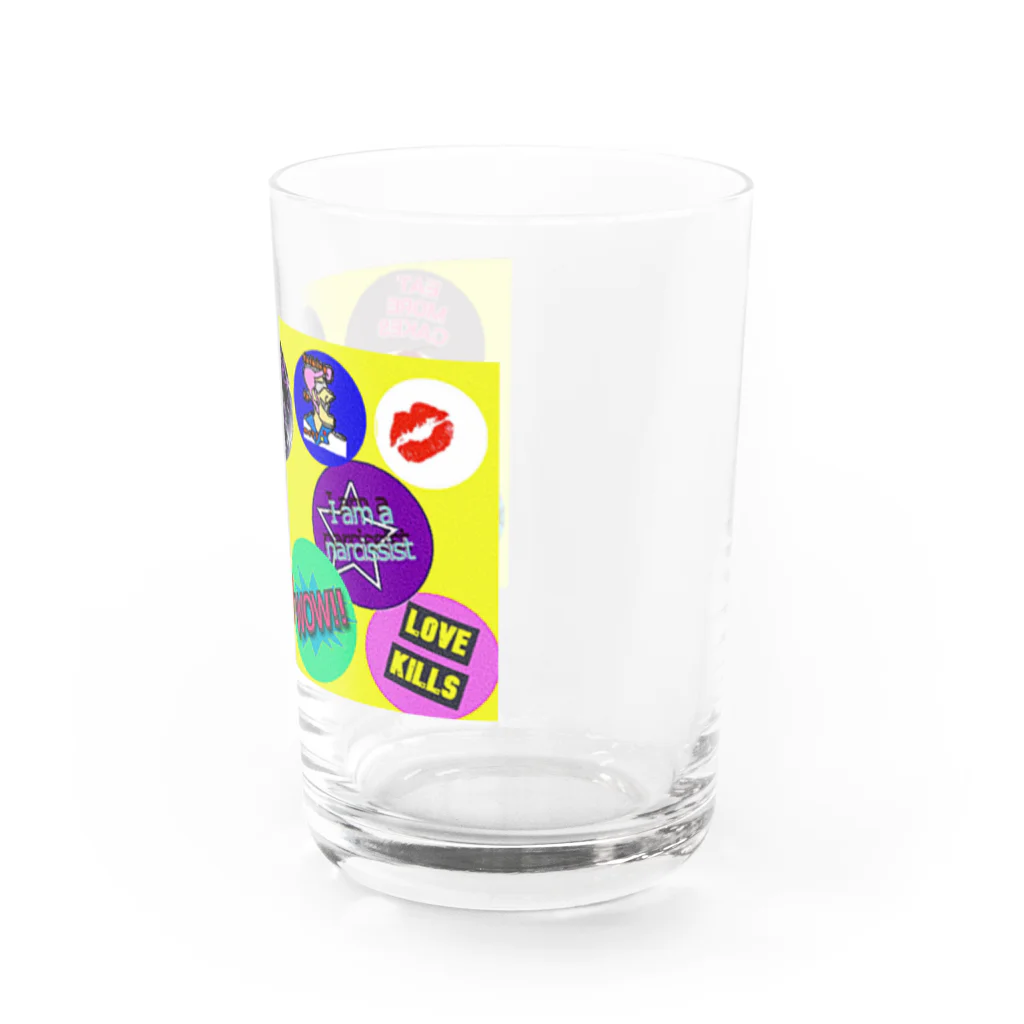 PAW WOW MEOWの80年代風ステッカー☆彡 Water Glass :right