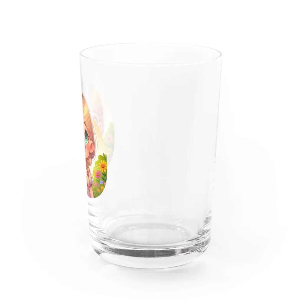 yielanggo007の輝く瞳女の子 Water Glass :right