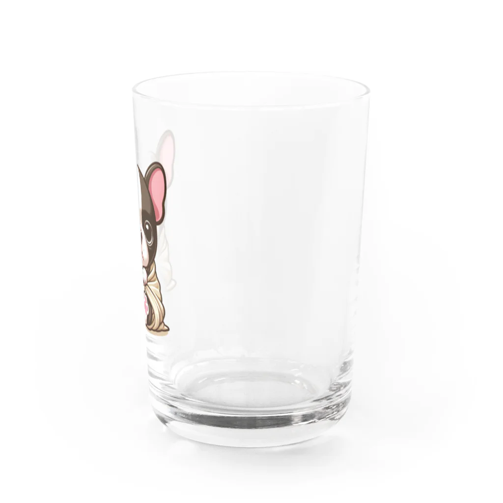 ブヒーズのbaby bostonterrier Water Glass :right