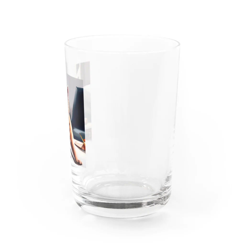 ソルブラインのお仕事猫「ブライ」 Water Glass :right