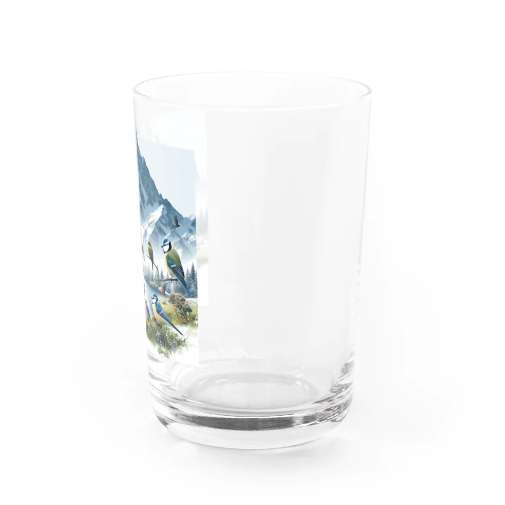 アミュペンのたくさんの美しい鳥たち Water Glass :right