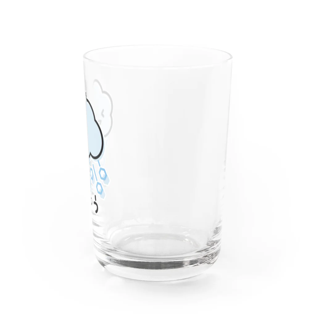 funny puppyのひょう Water Glass :right