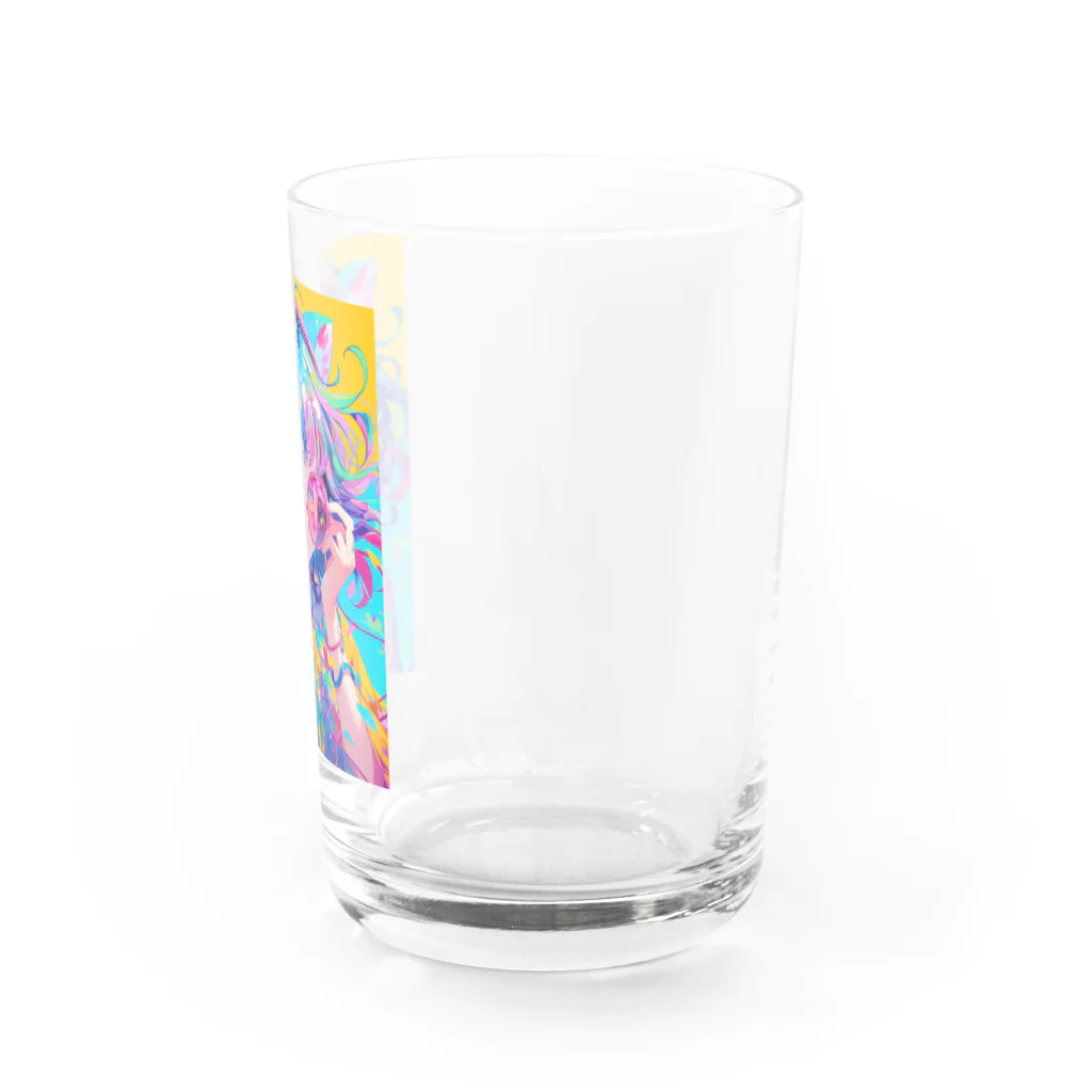 no_mi_Ke08のメガネの可愛い女の子のキャラクター Water Glass :right