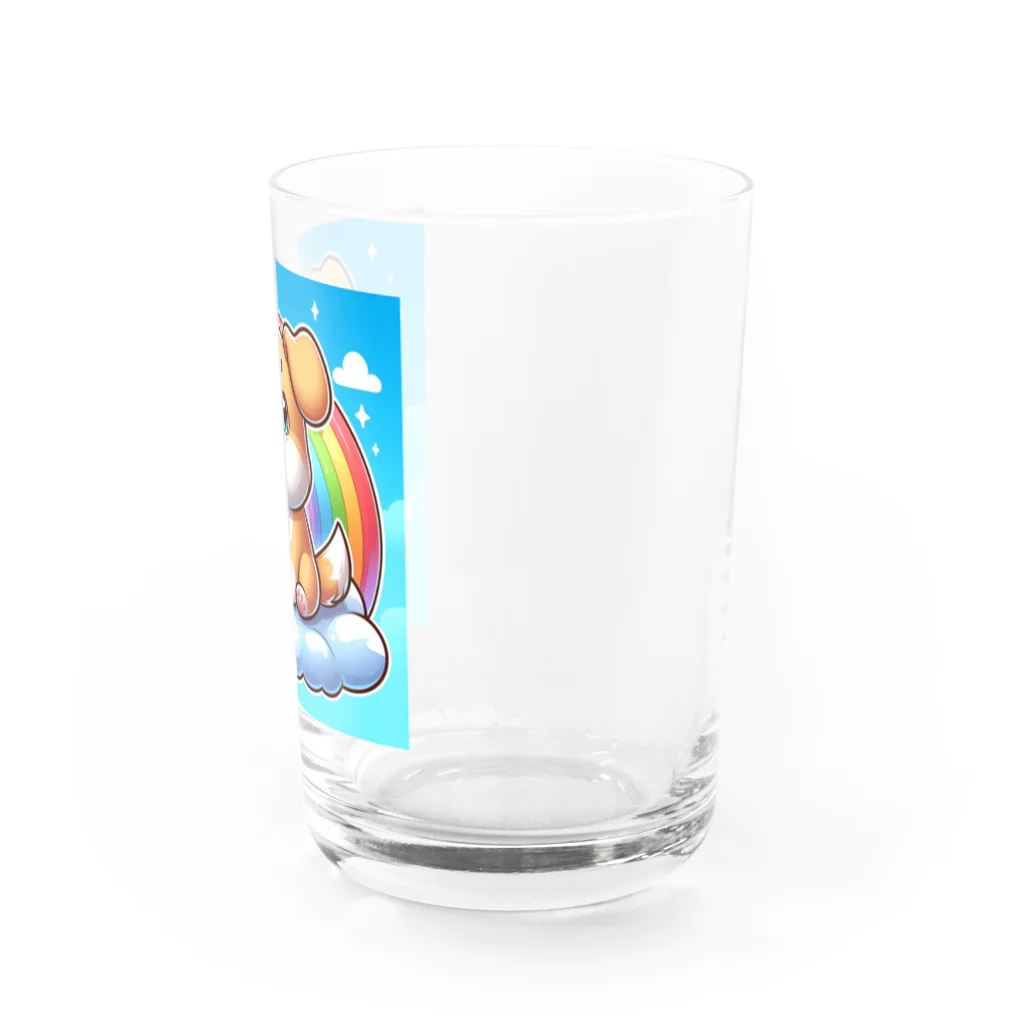 Minoyaの雲に乗った犬 Water Glass :right