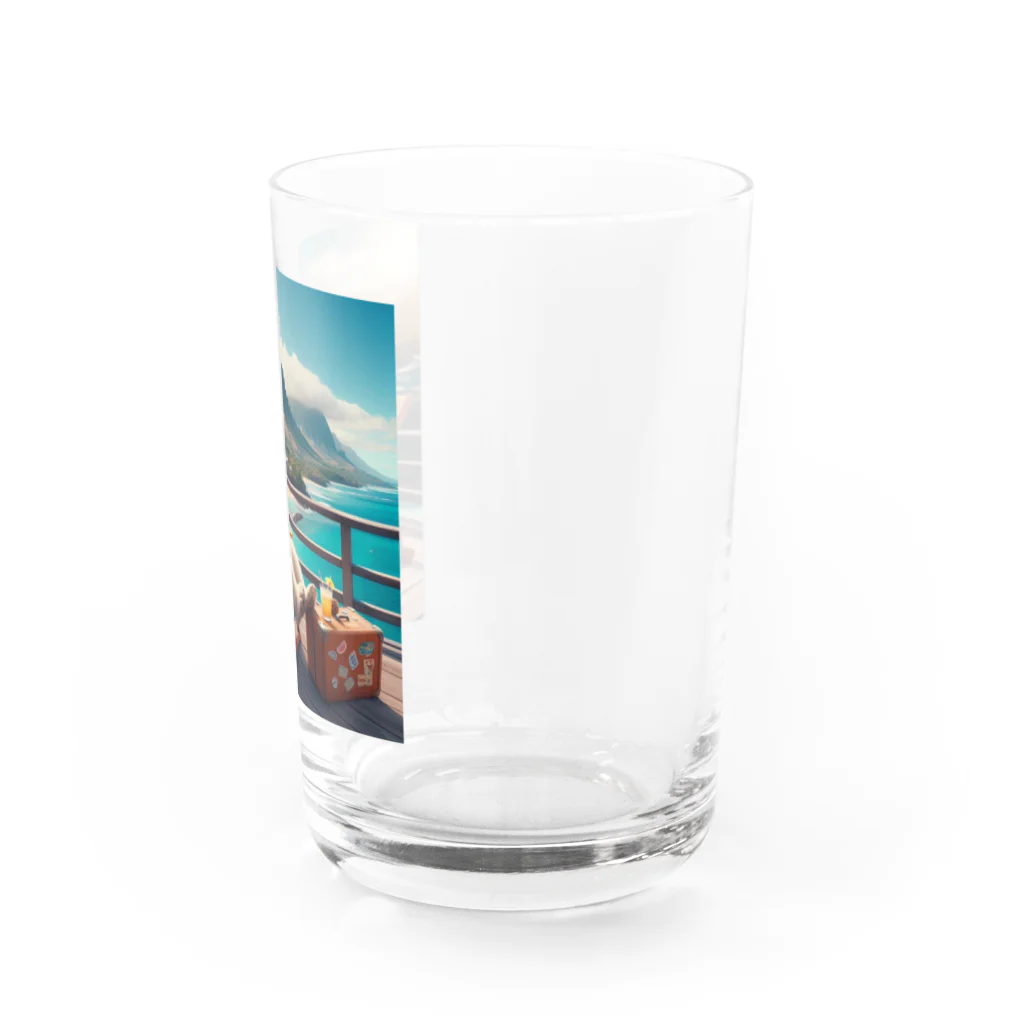 ソラノカナタのハワイを満喫するシロクマ Water Glass :right