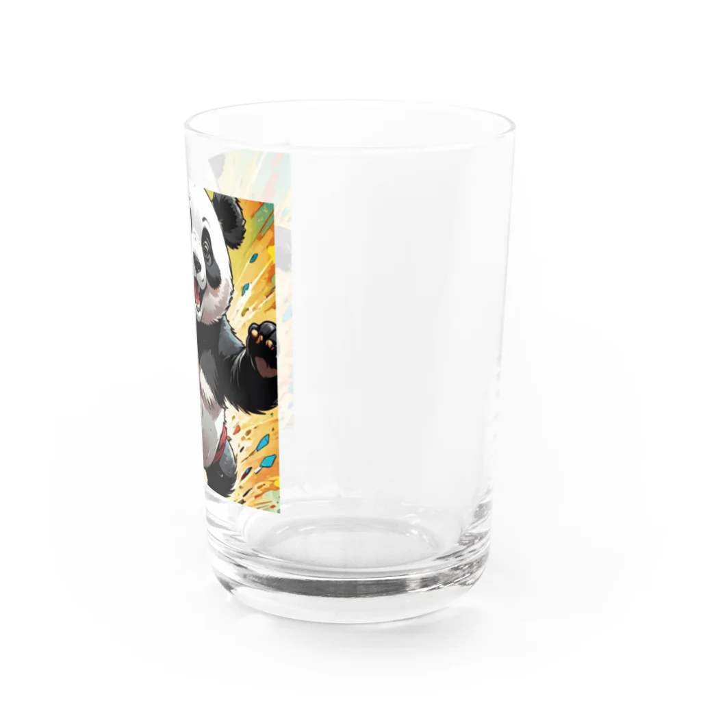 キュート＆クールの爆走パンダ君 Water Glass :right