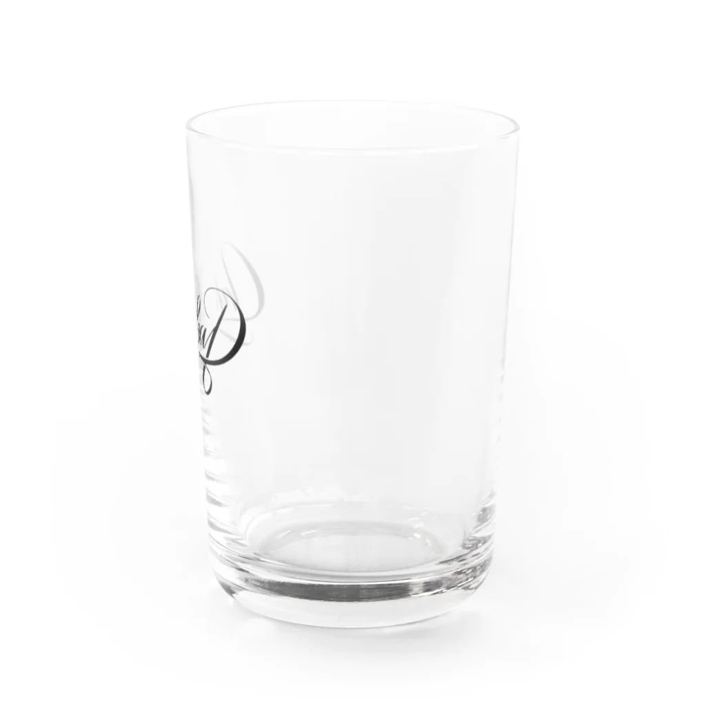 茶葉イヌ倉庫の茶葉イヌのロゴ Water Glass :right