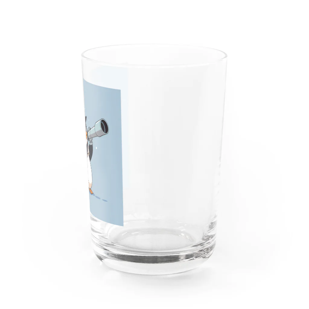 ganeshaのおもちゃの望遠鏡でかわいいペンギンに会おう Water Glass :right