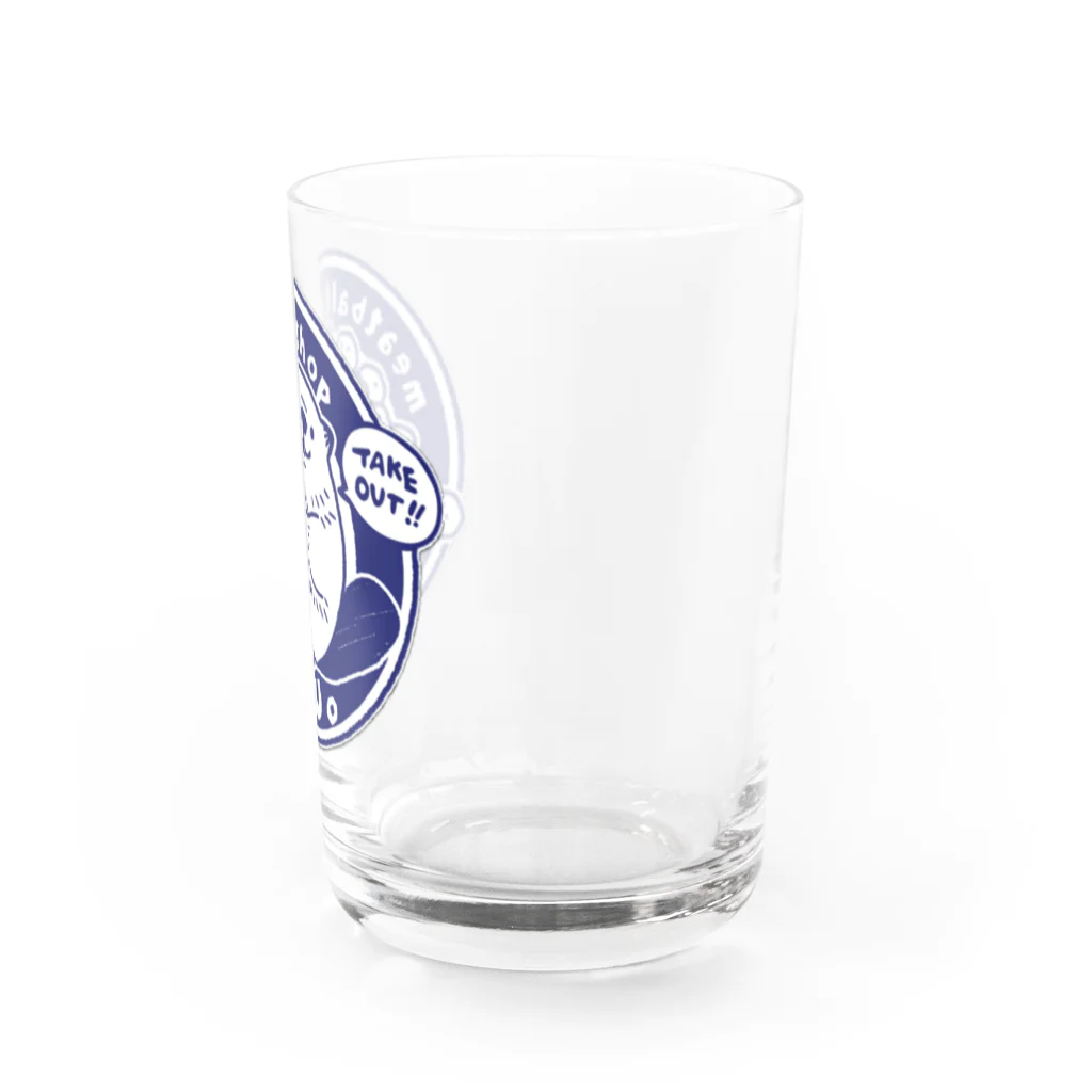 ミートボールショップ　MUMU。のミートボール運ぶビーバーmumu。 Water Glass :right