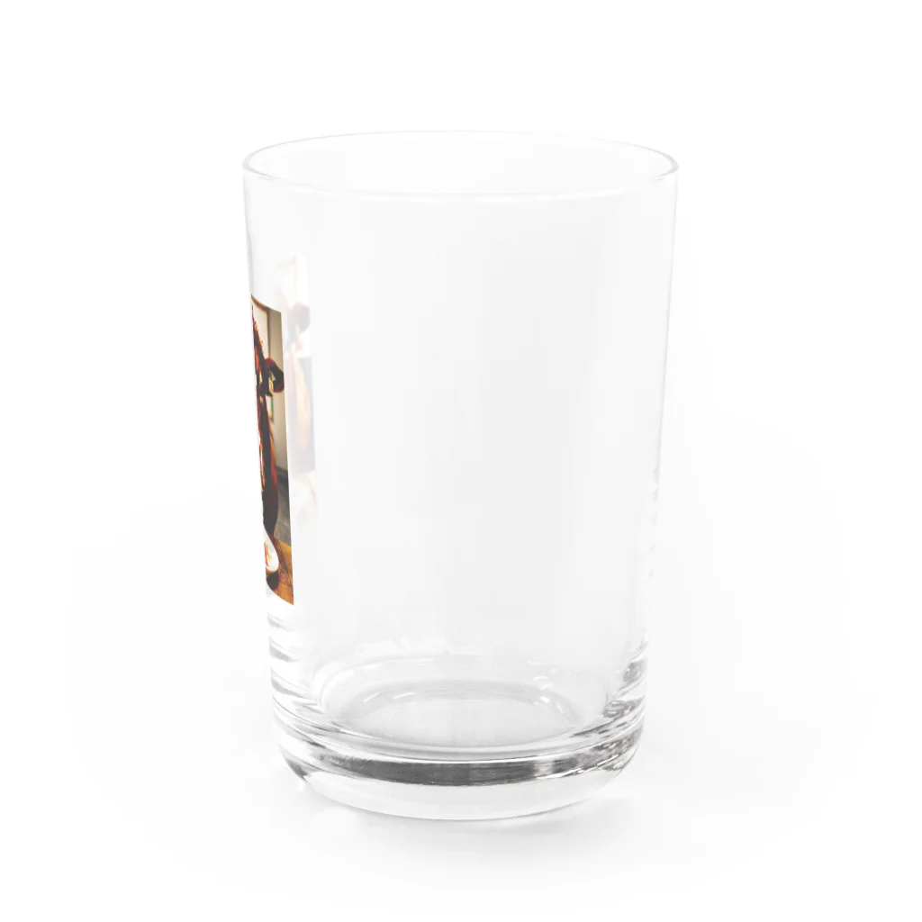 WhiteLionの牛肉を食べたい牛 Water Glass :right