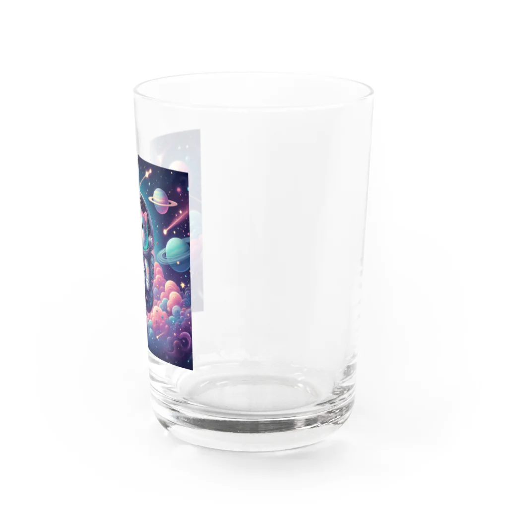 tkm-1103の宇宙ネコグッズ Water Glass :right