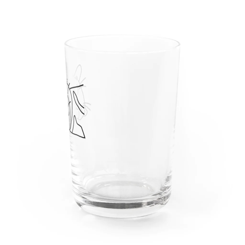 897.の爆睡でぶねこ Water Glass :right