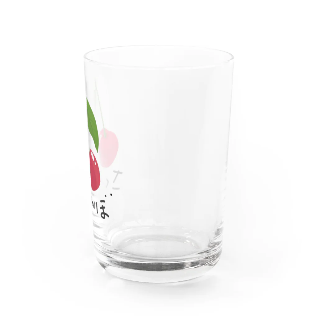 ひろ姐🍒商店のさくらんぼ（ひらがな） Water Glass :right